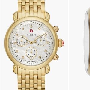 MICHELE CSX Diamond Embellished Bracelet Watch, 38mm diamond watch